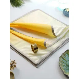 Pure Home and Living Yellow Cotton Solid Table Napkins-picture-30