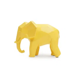 Pure Home and Living Yellow Polyresin Elephant Figurine image 3