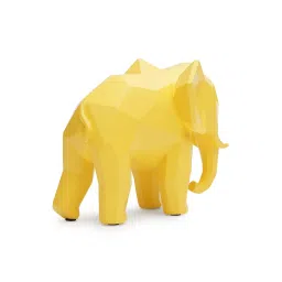Pure Home and Living Yellow Polyresin Elephant Figurine image 5