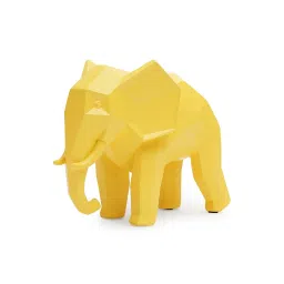 Pure Home and Living Yellow Polyresin Elephant Figurine image 4
