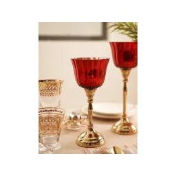 Pure Home + Living Red and Gold Votive with Metal Stand-picture-13