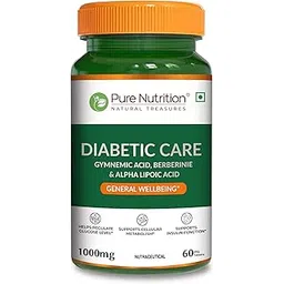 Pure Nutrition Diabetic Care Supplement - 60 Veg Capsules with Gymnemic Acid, Berberine, ALA, Jambu Beej, Karela & Fenugreek Extracts | Supports Blood Sugar Balance, Cellular Metabolism & Insulin Function-image-11