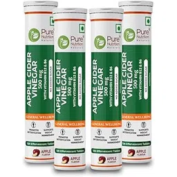 Pure Nutrition ACV 60 Effervescent Tabs (15 x 4) for Weight Management & Gut Health | Apple Cider Vinegar with Mother, Vitamin B12 & Garcinia Cambogia To enhance metabolic function & Easy Digestion-image-3