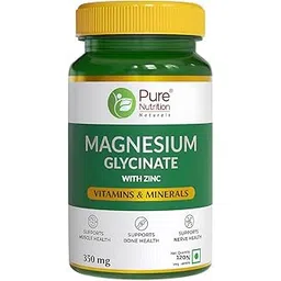 pure nutrition naturals Pure Nutrition Magnesium Glycinate + Zinc - 120 Veg Tablets | Boosts Bone, Muscle & Nerve Health | Enhances Relaxation & Sleep Quality | Relieves Period Cramps| Gentle on Stomach-picture-19