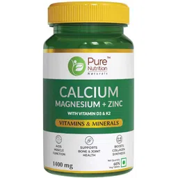 pure nutrition Calcium Magnesium & Zinc with Vitamin D3+K2(600 IU) Bone & Joint Health 1400mg-picture-16