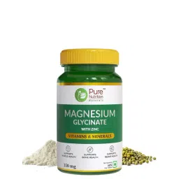 Pure Nutrition Magnesium Glycinate + Zinc| Supports Bone, Muscle & Nerve| Promotes Relaxation-image-23