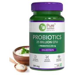 Pure Nutrition Naturals Probiotic + Prebiotic |25 Billion CFU & 250mg Prebiotics for Men & Women-image-28