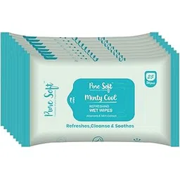 Pure Soft Minty Cool Refreshing Wet Wipes 25N Each - Pack of 8 | Wet Wipes for Face with Aloe Vera Extract & Peppermint Oil | Makeup Remover Wipes | Hydrating, Refreshing, Soothing | Paraben & Alcohol Free-picture-19