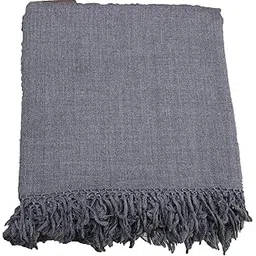 Pure Woolen Hand Woven Kullu Wool Loi- Dark Grey Colored For Men, Free Size-picture-38