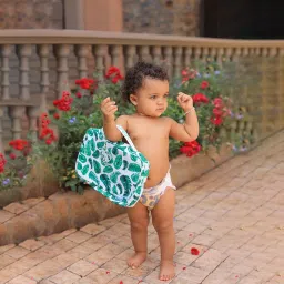 PureBorn Baby Travel Eco-Bag | Organic Cotton, Convertible & Lightweight Maternity Bag| Multi-Compartment Organizer Diaper Bags for Mothers image 3