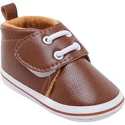 puresole Lace Design Baby Boys Booties – Soft & Supportive Shoes with Memory Foam (6–12 Months)-picture-18