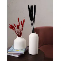 PUREZENTO Kimono White 2 Pieces Ceramic Flower Vases-picture-31