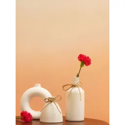PUREZENTO Konso 3Pcs White Ceramic Flower Vases-picture-19