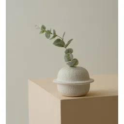 purezento White Ceramic Pluto Vase (1 Pc)-picture-10