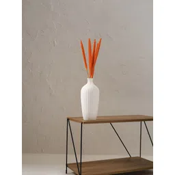 PUREZENTO White Textured Saroi Vase-picture-23