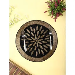 PURINA'S  Black & Yellow Beaded Floral Table Placemats-picture-29