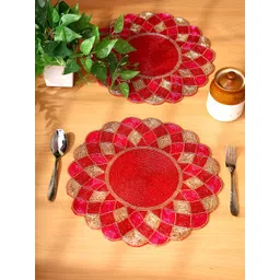 PURINA'S Cream & Red 2 Pieces Beaded Table Placemats-picture-29
