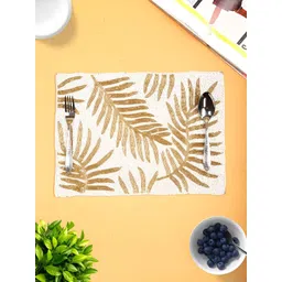 PURINA'S Green & Cream Colored Beaded Table Placemats-picture-41