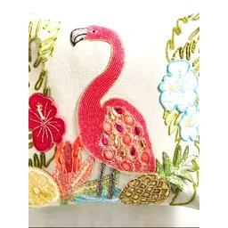 PURINA'S Pink & Off White Floral Square Cushion Cover-picture-31