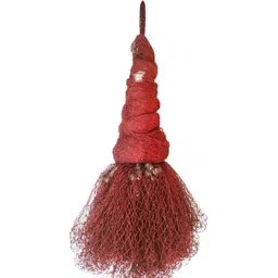 purkait fishnet 24mm Nylon Thread Fishing Net with Iron Sinkers – Brown, 13ft Height, 48ft Round Fishing Net-picture-2