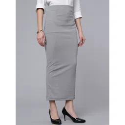 Purple Feather Back Slit Long Stretchable Formal Pencil Skirt-picture-18