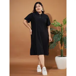 Purple Feather Plus Size A-Line Midi Dress-picture-29