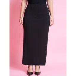 Purple Feather Plus Size Maxi Pencil Plus size Skirt-picture-36