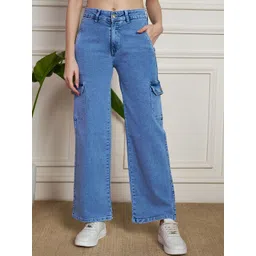 Purple Feather Women Straight Fit High-Rise Low Distress Stretchable Jeans-picture-16