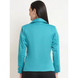 Purple State Notched Lapel Long Sleeves Single-Breasted Slim-Fit Blazers image 4