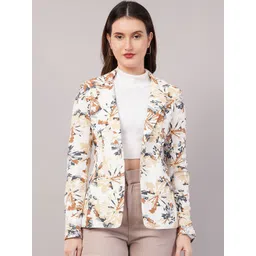 Purple State Printed Slim-Fit Single Breasted Blazer-picture-23