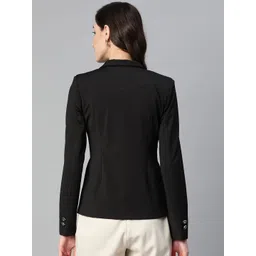 Purple State Slim-Fit Notched Lapel Collar Single-Breasted Casual Blazer image 2