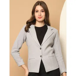 Purple State Slim Fit Notched Lapel Linen Formal Single Breasted Blazers-picture-10