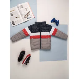 Purple United Kids Boys Colourblocked Bomber Jacket-picture-27