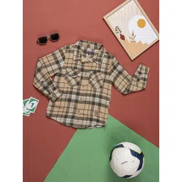 Purple United Kids Boys Tartan Checks Opaque Checked Casual Shirt-picture-32