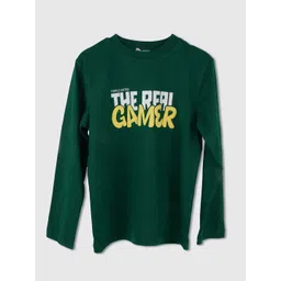 Purple United Kids Boys Typography Printed Cotton T-shirt-picture-33