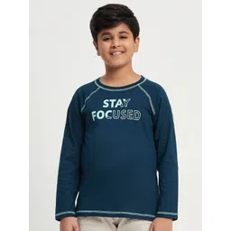 Purple United Kids Boys Typography Printed Raglan Sleeves Cotton T-shirt-picture-38