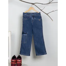 Purple United Kids Boys Wide Leg Slash Knee Jeans-picture-37