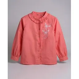 purple united kids Girls Embroidered Top with Tie-Up -picture-13