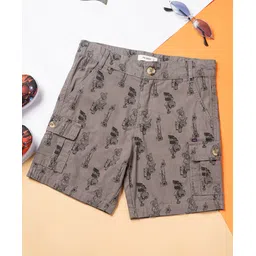 PURPLE UNITED KIDS Poplin F1 Cars Printed Shorts - Grey-picture-29