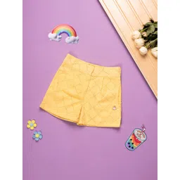 Purple United Kids Self Design Mid-Rise Cotton Shorts-picture-47