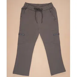 PURPLE UNITED KIDS Solid Pocket Detailed Trousers - Grey image 4