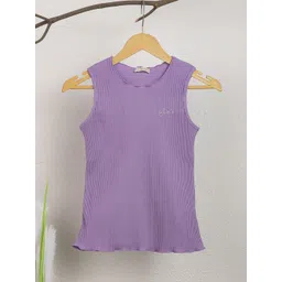 Purple United Kids Striped Cotton Tank Top-picture-40