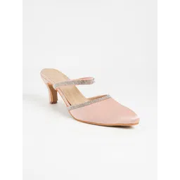 PURPLEHUNT Women Embellished PU Slim Heeled Sandals-picture-32