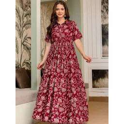 PURSHOTTAM WALA Women Printed Floral Anarkali Kurta-picture-24