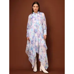 Purvaja Blue Regular Fit Printed Dress-picture-27