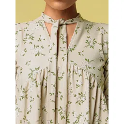 PURVAJA Floral Print Bell Sleeve Top image 2