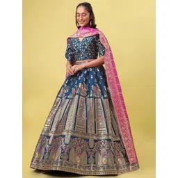 PURVAJA Ready to Wear Lehenga & Unstitched Blouse With Dupatta-picture-17