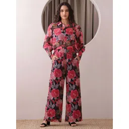 Purvaja Red Relaxed Fit Printed Co-Ord Set-picture-28
