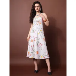 PURVAJA White Floral Sleeveless Midi Dress-picture-32