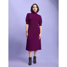 Purvaja Wine Regular Fit Dress-picture-11
